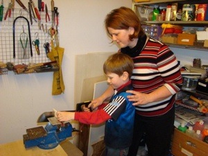Karin Hipp bei der Arbeit